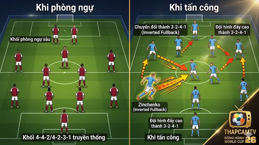 Sơ Đồ 3-2-4-1 Là Gì? Phân Tích Chiến Thuật Đỉnh Cao Của Pep Guardiola