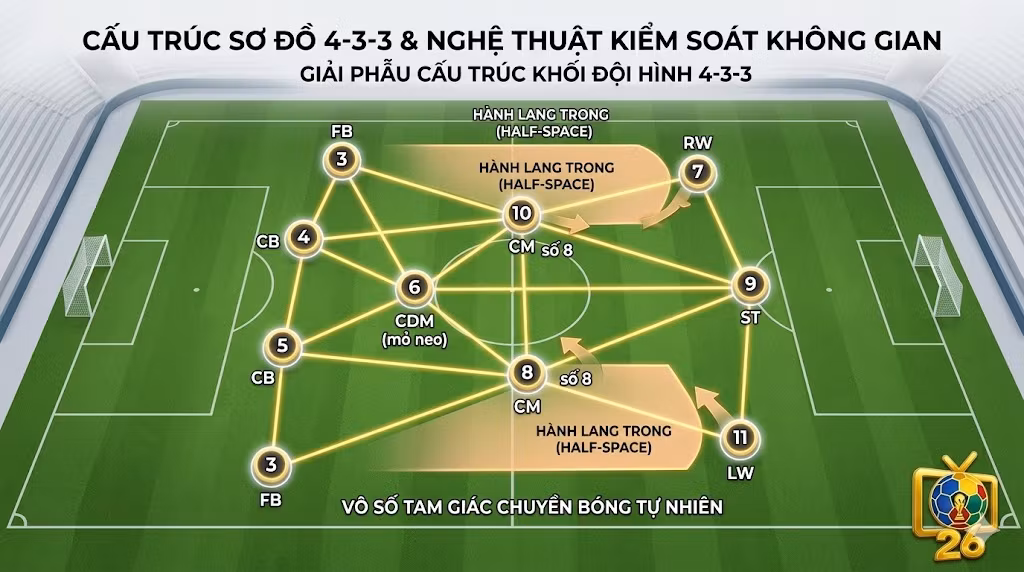 Sơ Đồ 4-3-3: Phân Tích Chuyên Sâu Cấu Trúc, Vai Trò & Triết Lý Kiểm Soát
